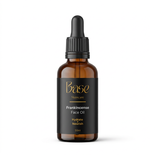 Base Skincare Frankincense Face Oil studio product photo
