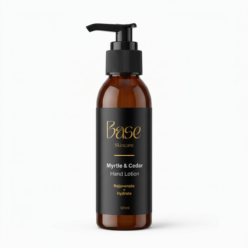 Base Skincare Myrtle & Cedar Hand Lotion studio product photo